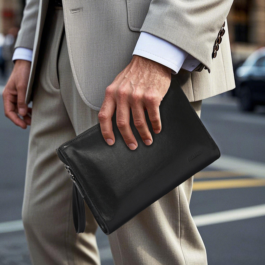 Tas Genggam Pouch Kulit - BLCKS 603-1 BL