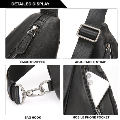Tas Selempang Kulit - BLSK 8071 BL