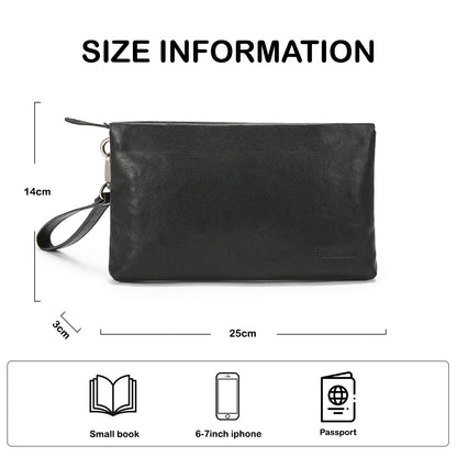Tas Genggam Pouch Kulit - BLCK 8158 BL