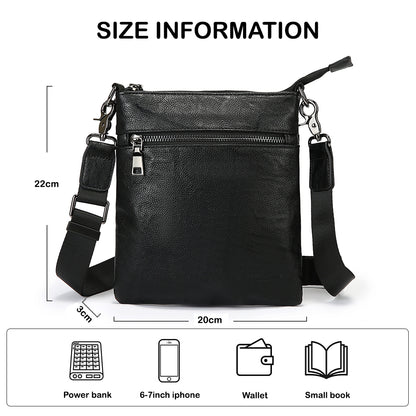 Tas Selempang Kulit - BYNSP 30667 BL