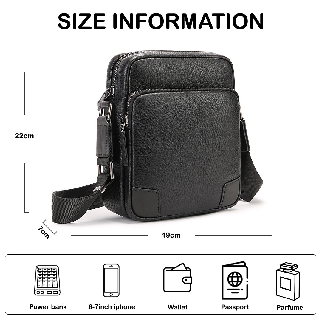 Tas Selempang Kulit - BLSP 92083-30 BL