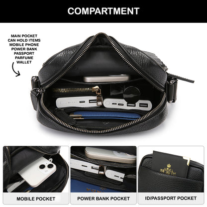 Tas Selempang Kulit - BLSP 92083-30 BL