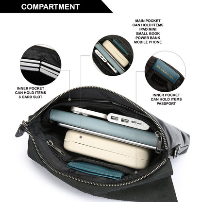 Tas Genggam Pouch Kulit - BLCK 8046 BL