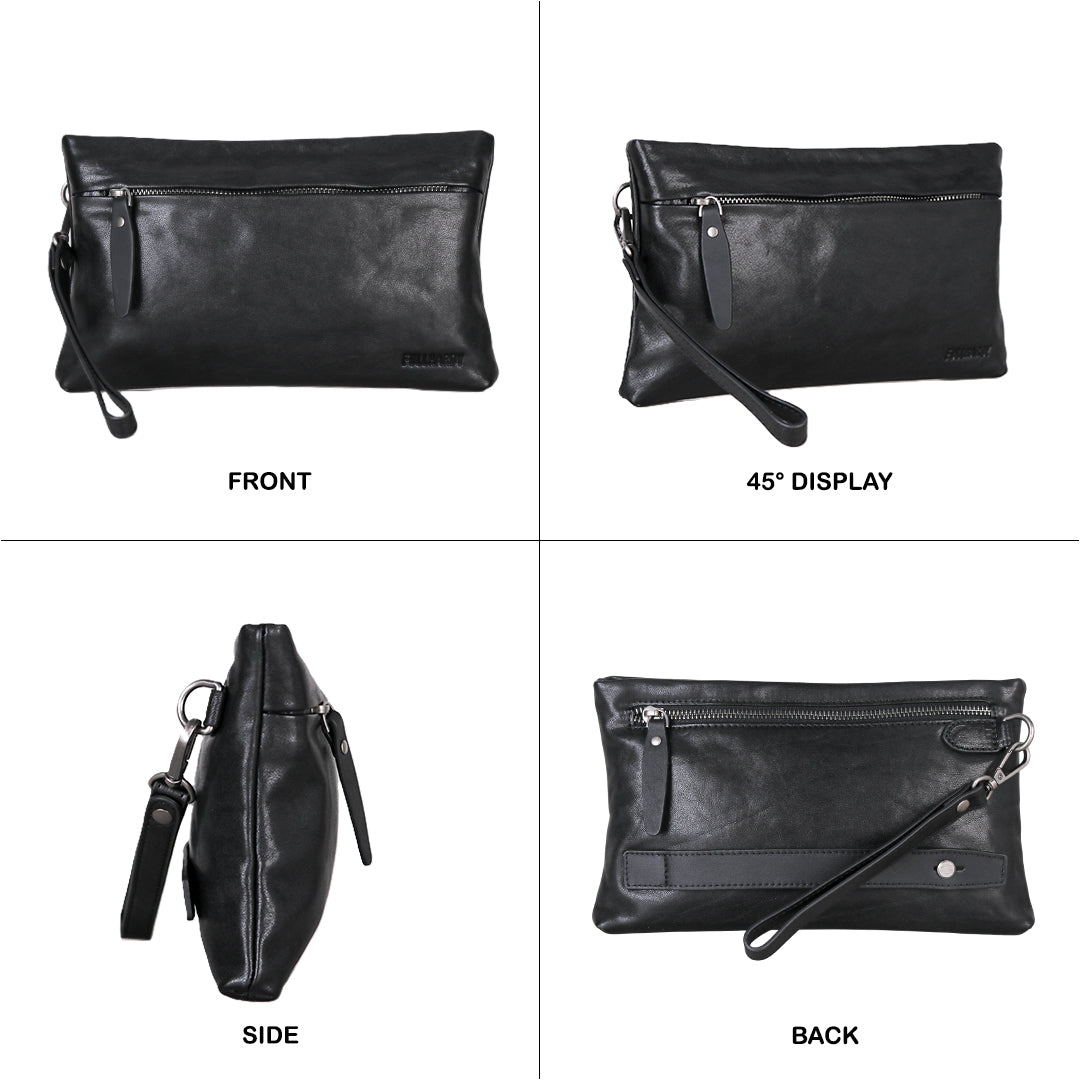 Tas Genggam Pouch Kulit - BLCK 8194