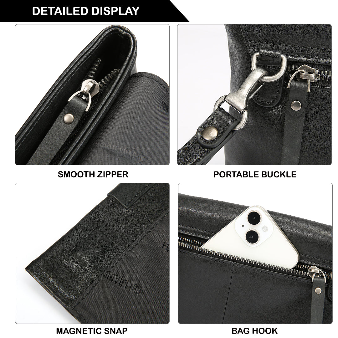 Tas Genggam Pouch Kulit - BLCK 8531 BL