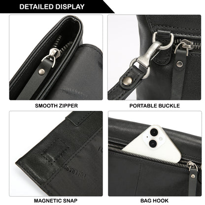 Tas Genggam Pouch Kulit - BLCK 8531 BL