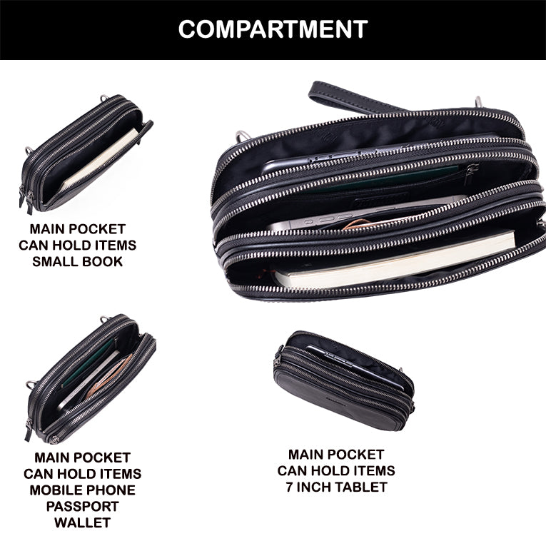 Tas Genggam Pouch Kulit BLCK 8896 BL