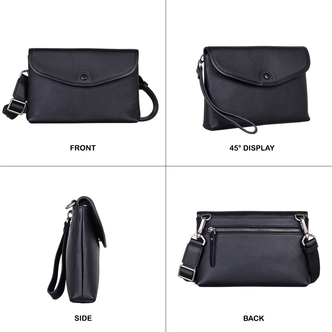 Tas Genggam Pouch Kulit - BLCK A031 BL