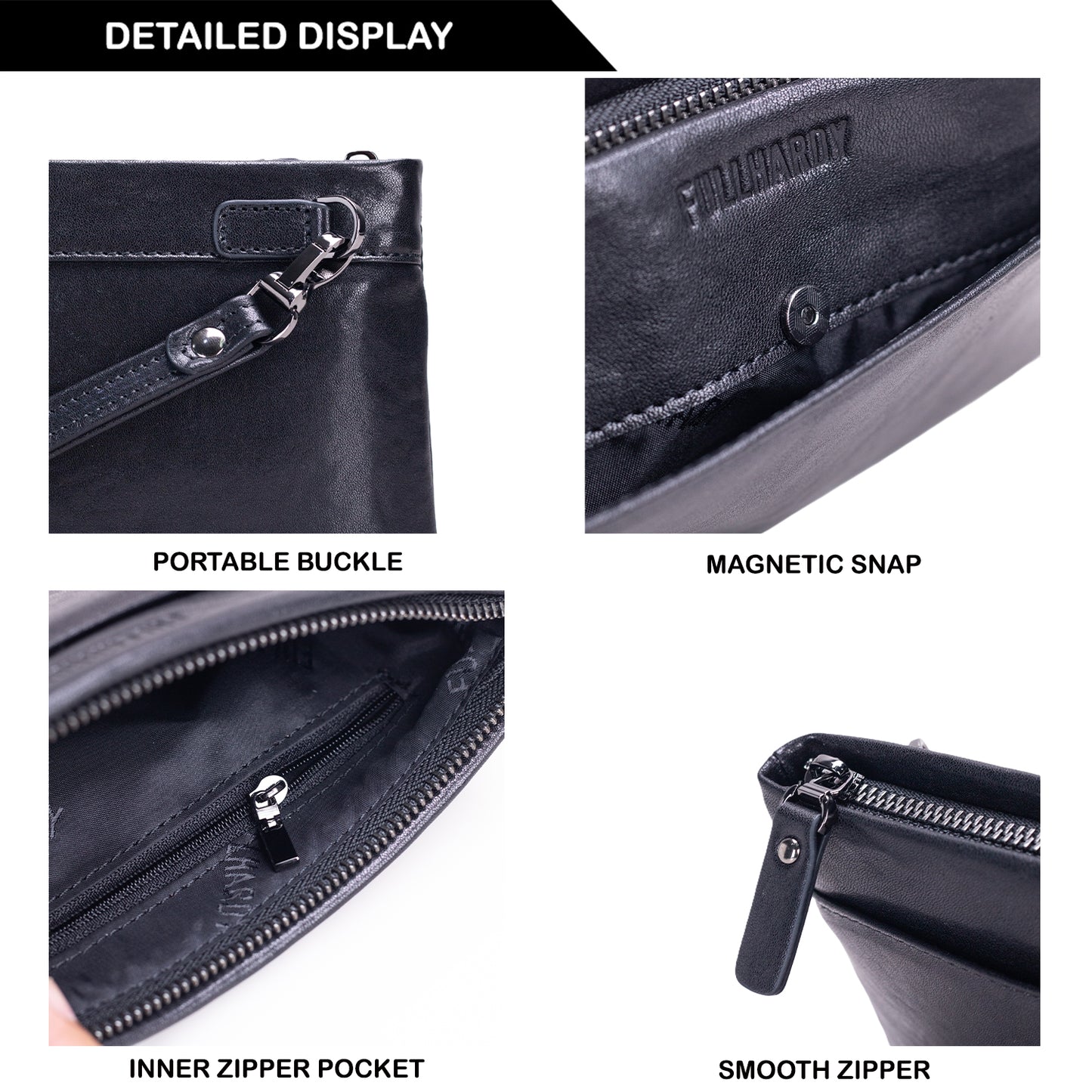 Tas Genggam Pouch Kulit - BLCKA 2501-1 BL