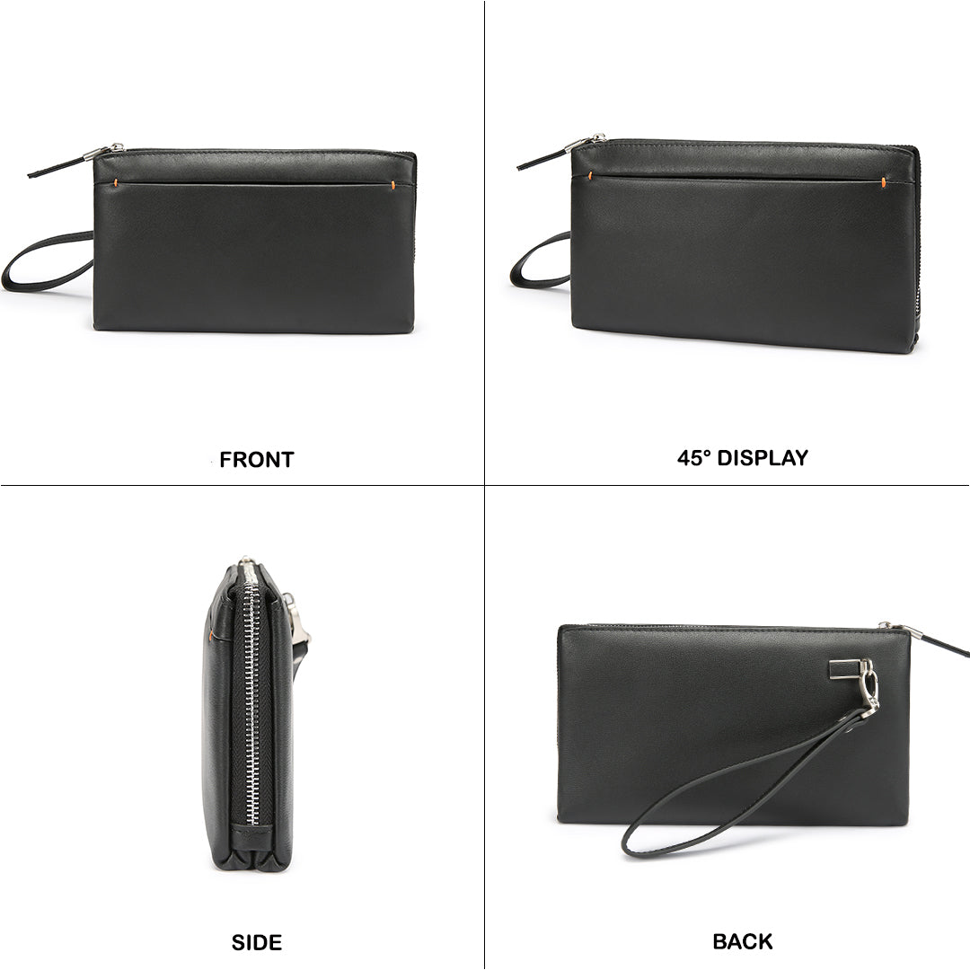 Tas Genggam Pouch Kulit - BLCKK 8039 BL