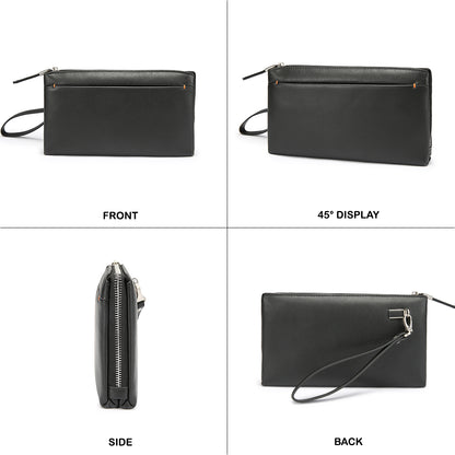 Tas Genggam Pouch Kulit - BLCKK 8039 BL