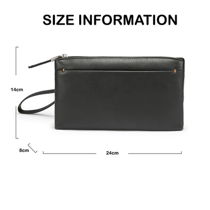 Tas Genggam Pouch Kulit - BLCKK 8039 BL