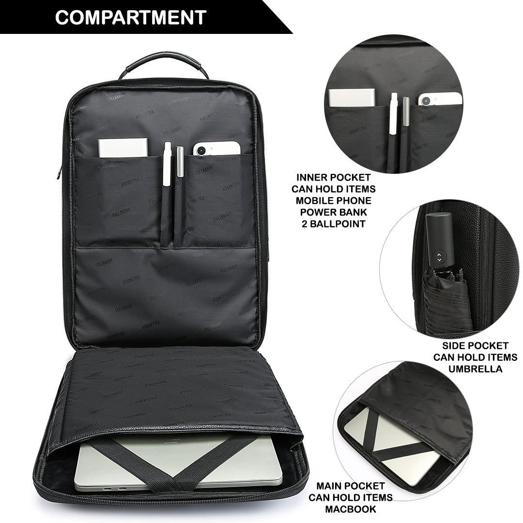 Tas Ransel Kulit - BLR 6917 BL