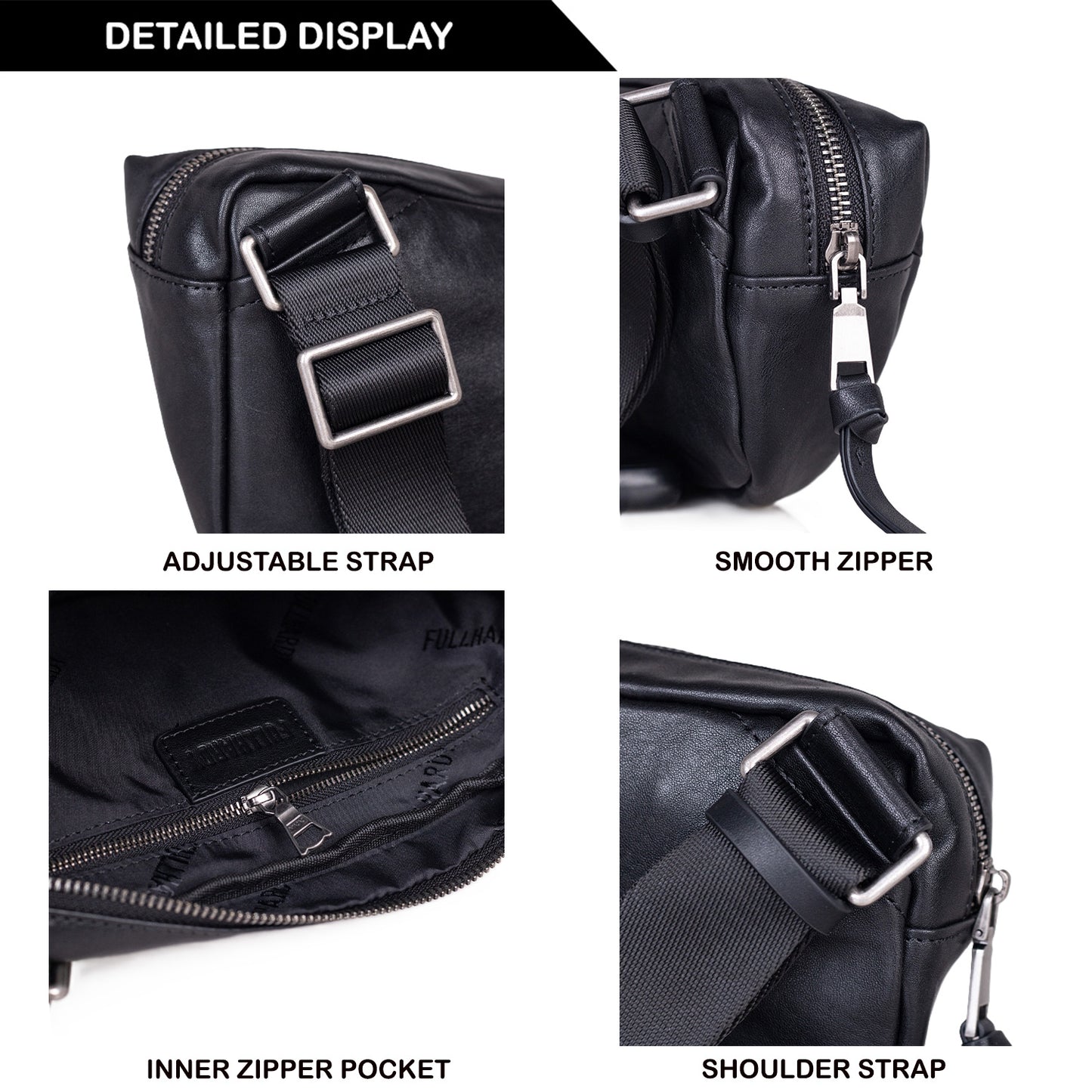 Tas Selempang Kulit - BLSK 6206 BL