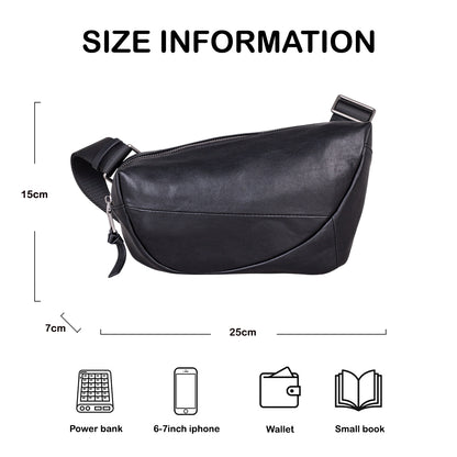 Tas Selempang Kulit - BLSK 6206 BL