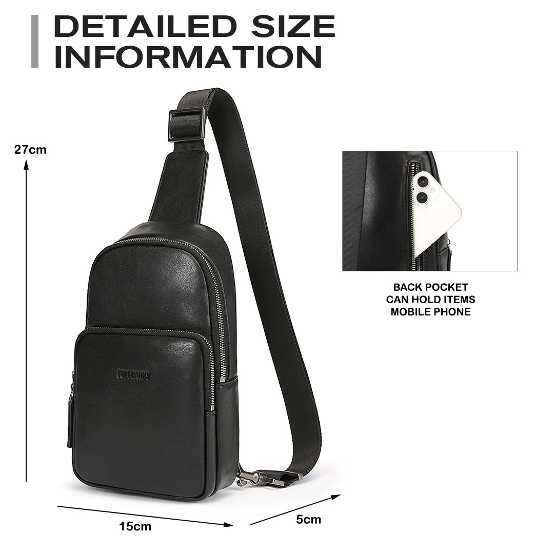 Tas Selempang Kulit - BLSK 81059 BL