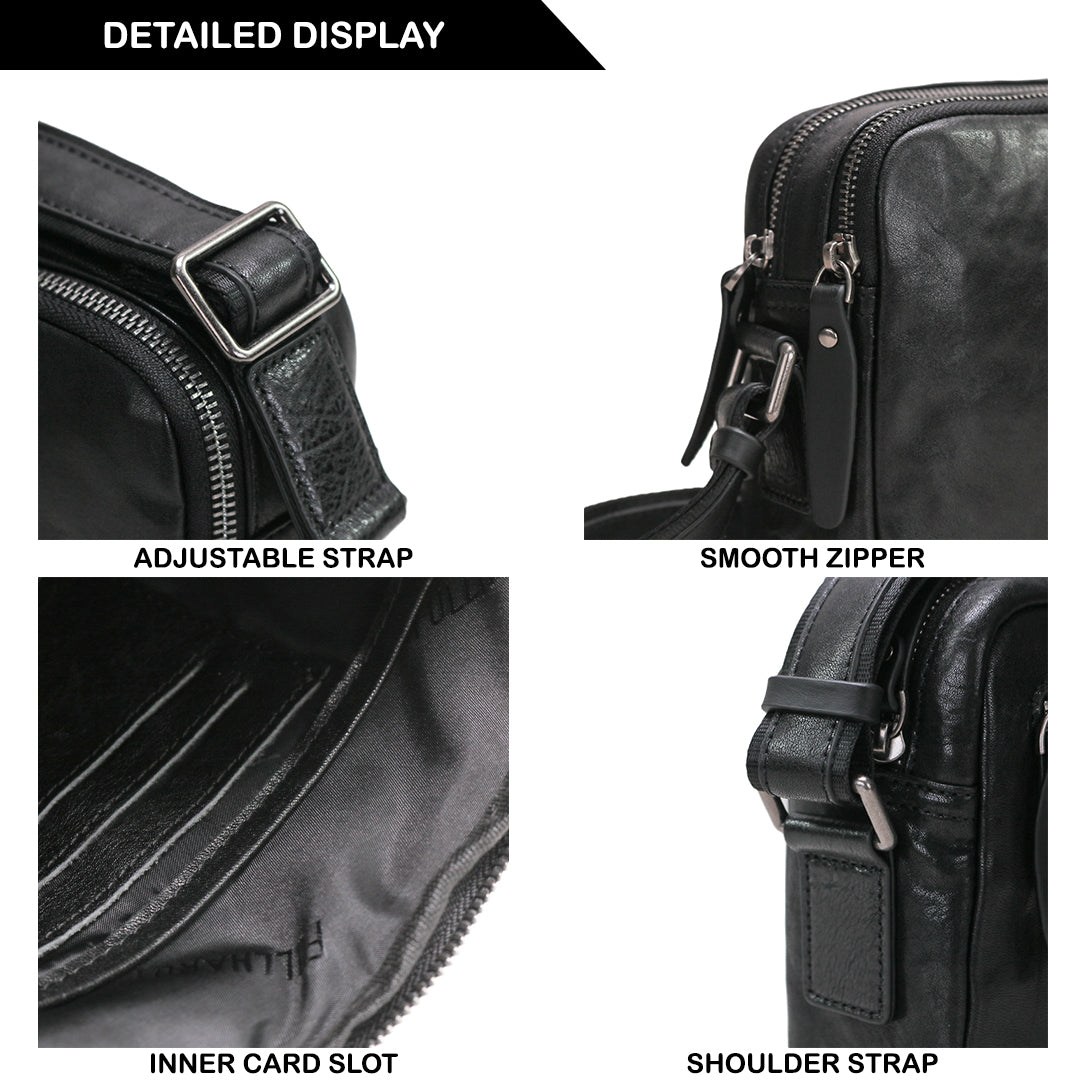 Tas Selempang Kulit - BLSP 8254 BL