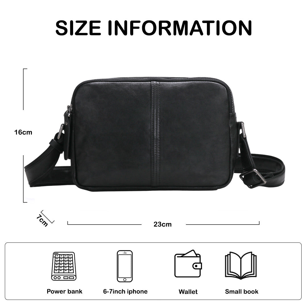 Tas Selempang Kulit - BLSP 8254 BL