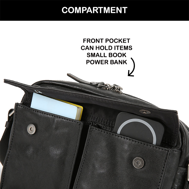 Tas Selempang Kulit - BLSP 210913 BL