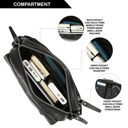 Tas Selempang Kulit - BLSP 210913 BL