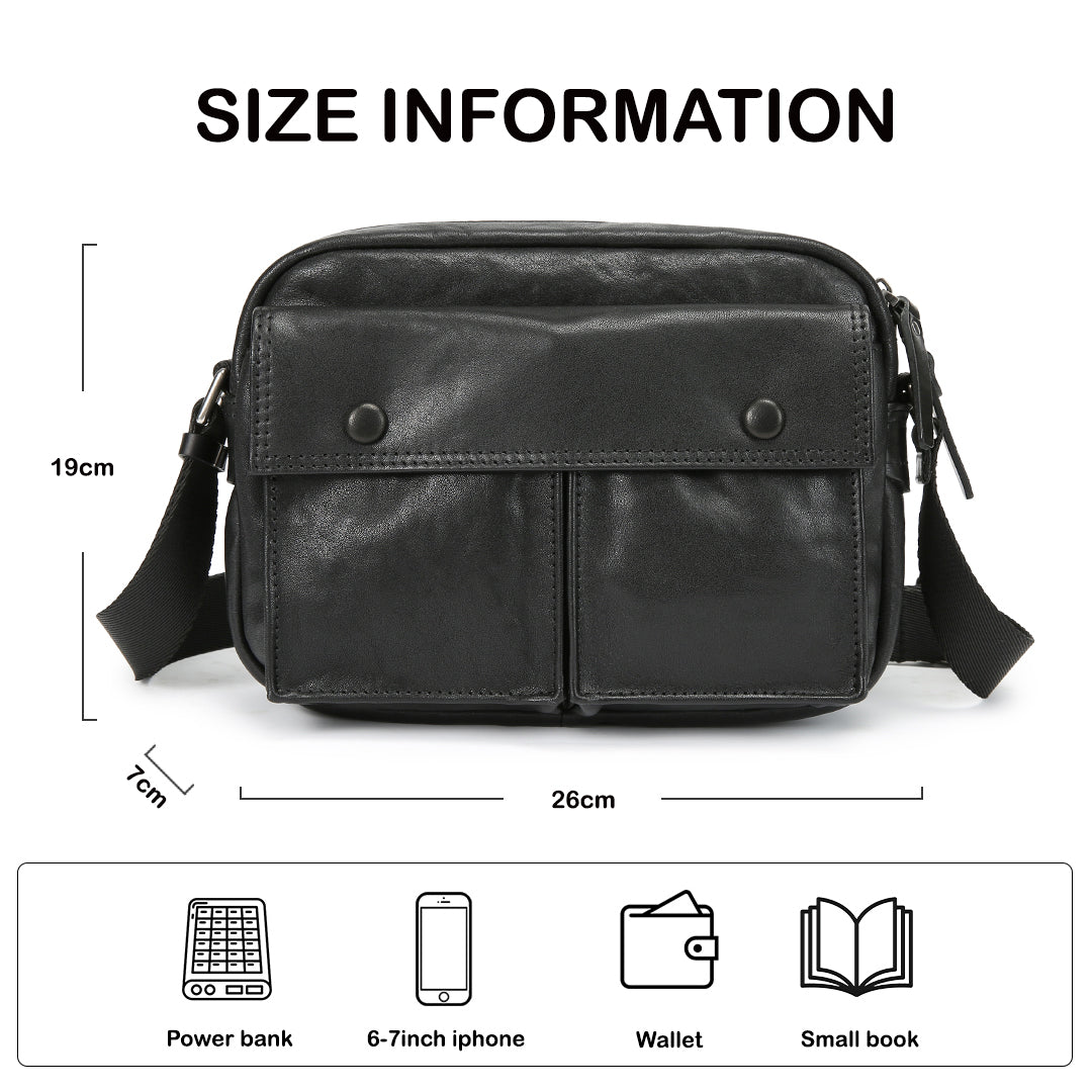 Tas Selempang Kulit - BLSP 210913 BL