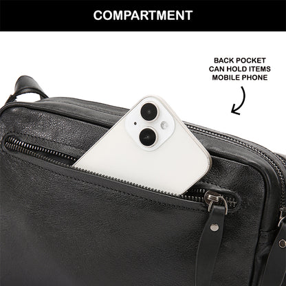 Tas Selempang Kulit - BLSP 8254 BL