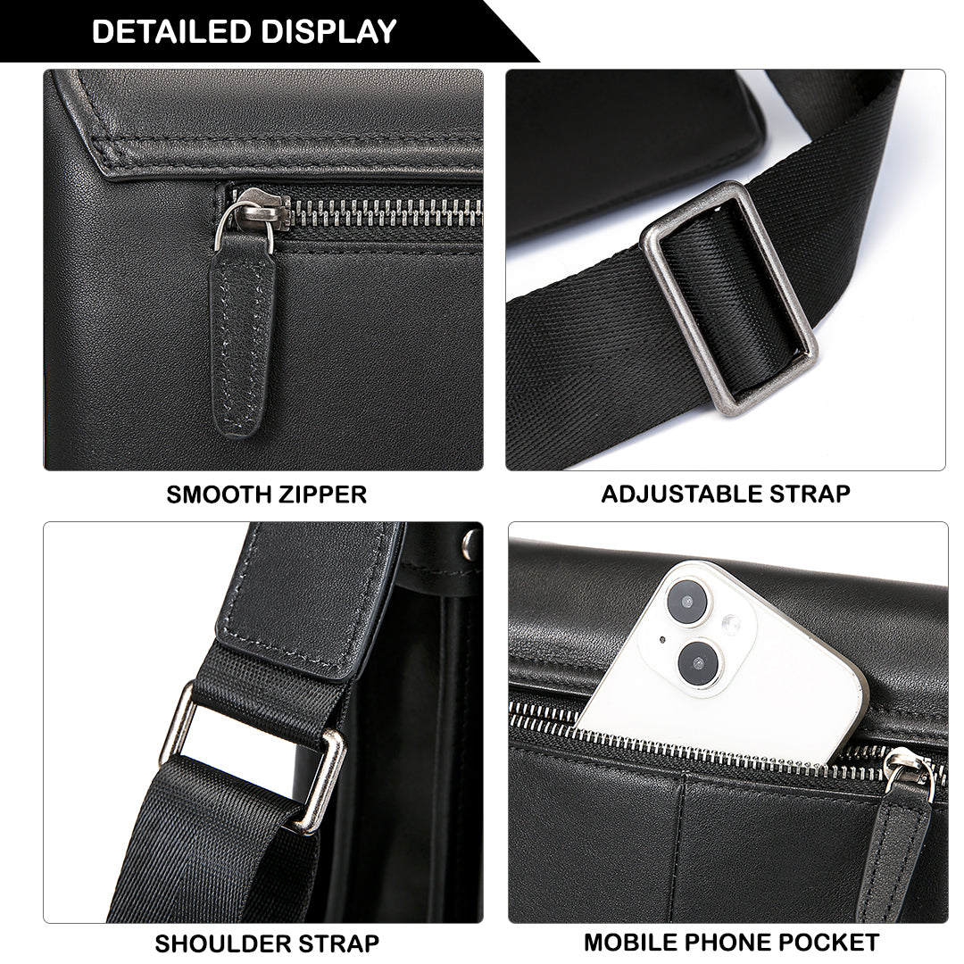 Tas Selempang Kulit - BLSP 7726-3 BL