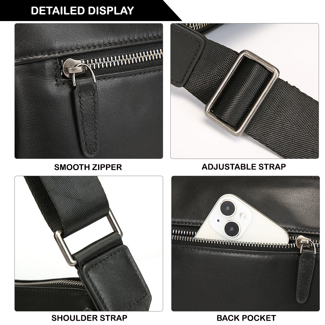 Tas Selempang Kulit - BLSPB 7824-2 BL