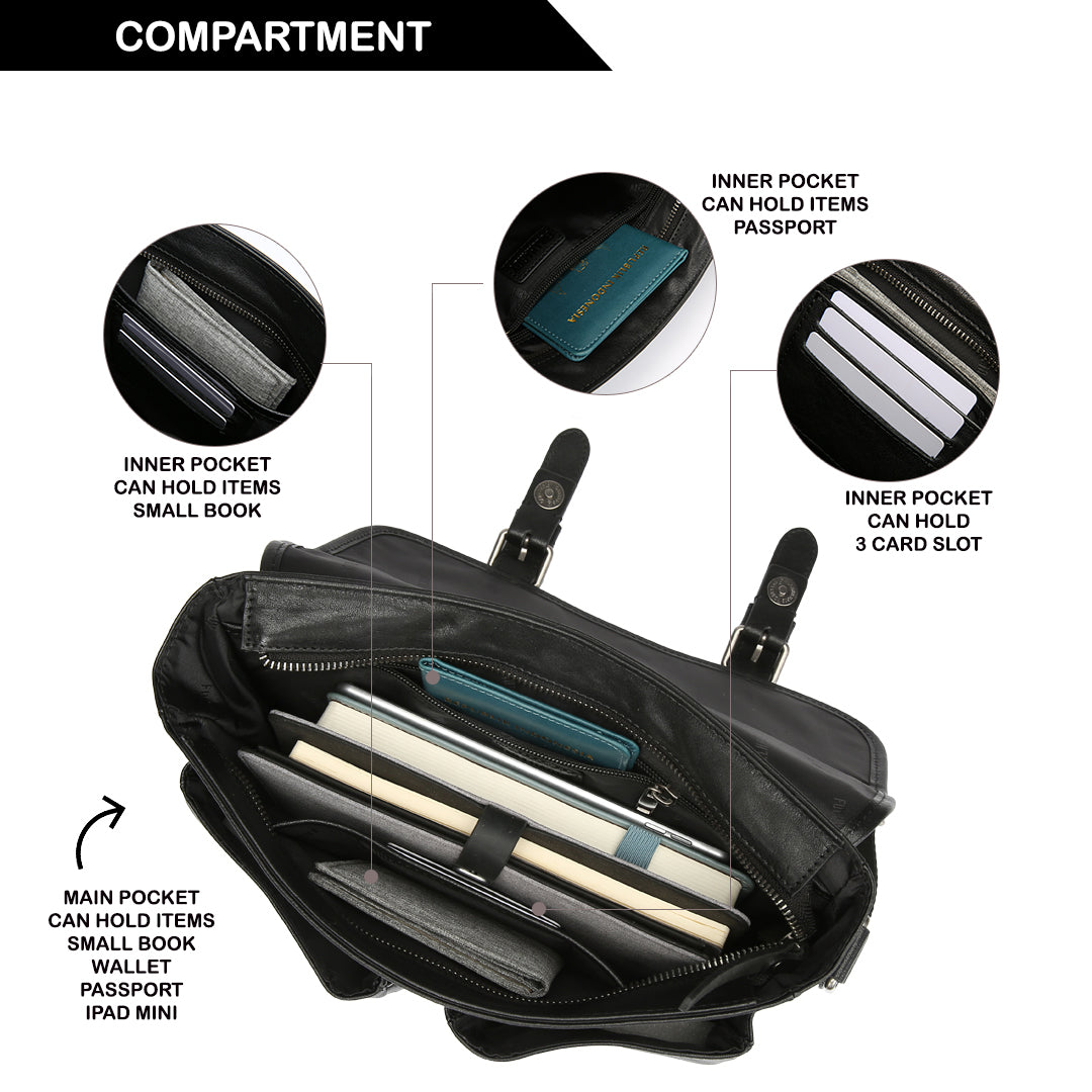 Tas Selempang Kulit - BLSPB 8201 BL