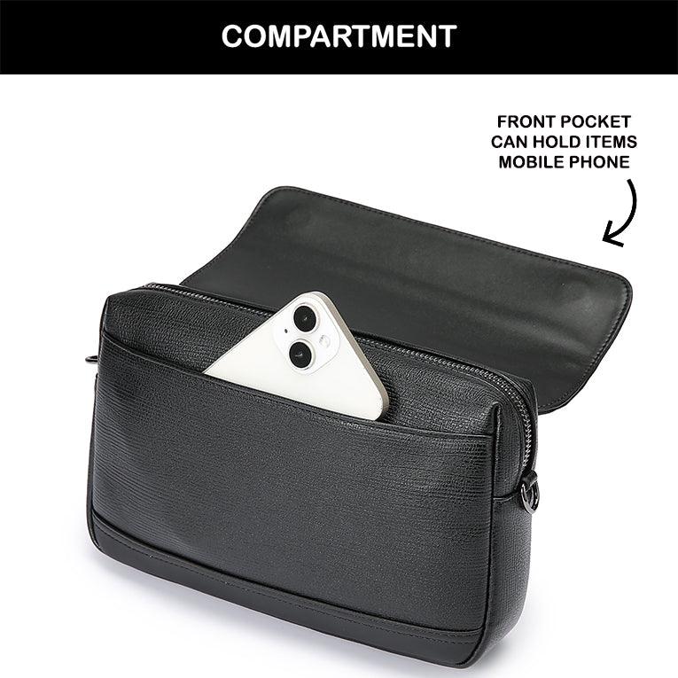 Tas Genggam Pouch Kulit - BYNNCK 2396-2 BL