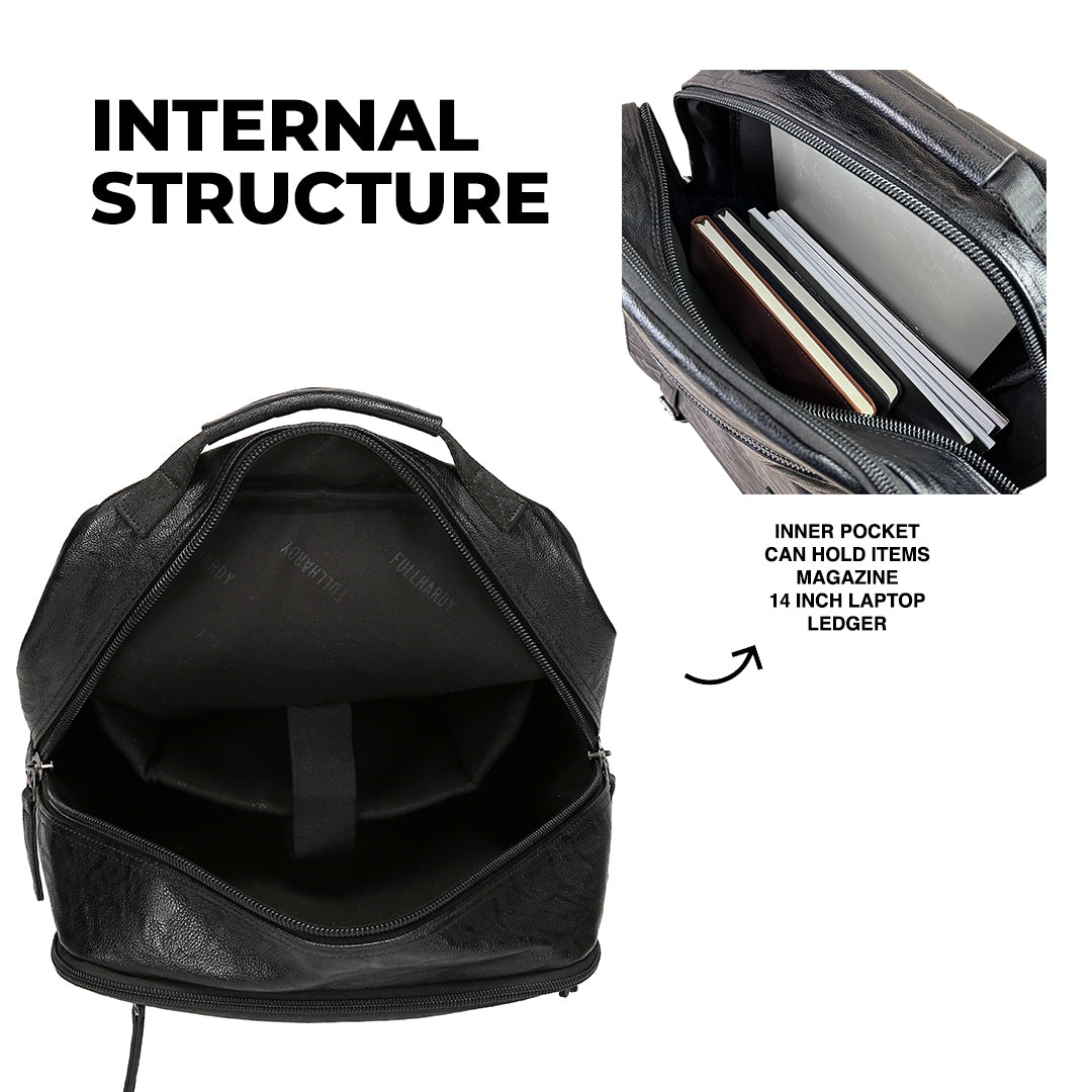 Tas Ransel Kulit - BYNR 16917 BL