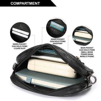 Tas Genggam Pouch Kulit - BYNCK 30686 BL