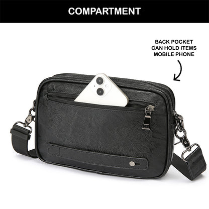 Tas Genggam Pouch Kulit - BYNCK 30686 BL