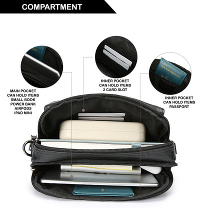 Tas Genggam Pouch Kulit - BYNCK 512 BL