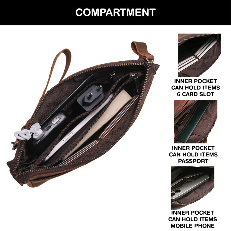 Tas Genggam Pouch Kulit - FKCKH 1176-1