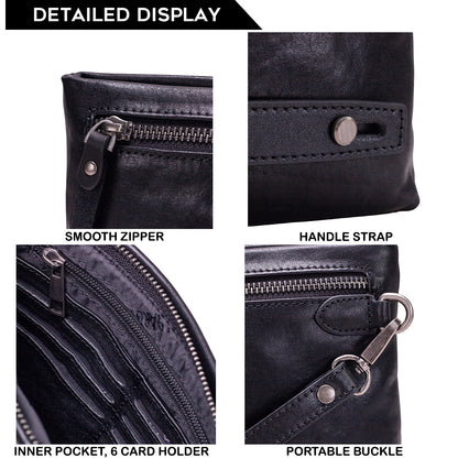 Tas Genggam Pouch Kulit - BLCK 8194