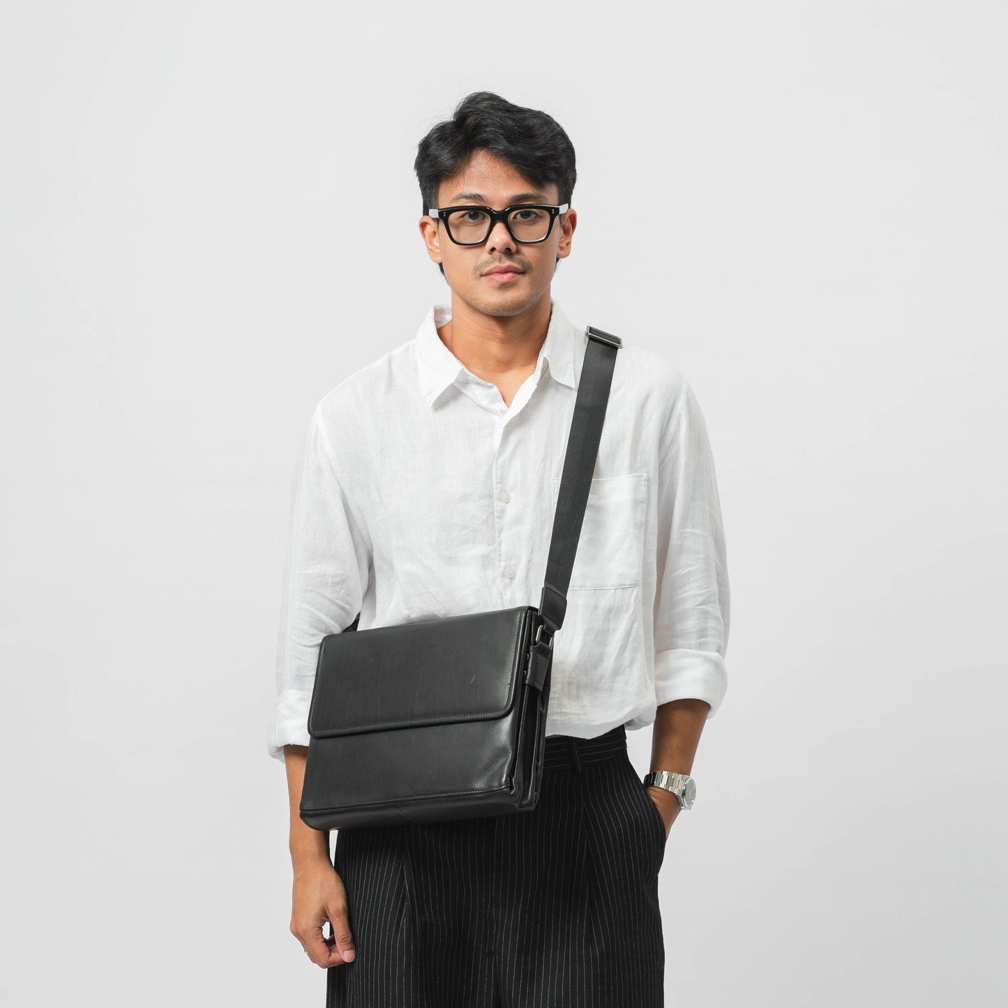 Tas Selempang Kulit - BLSP 7726-3 BL
