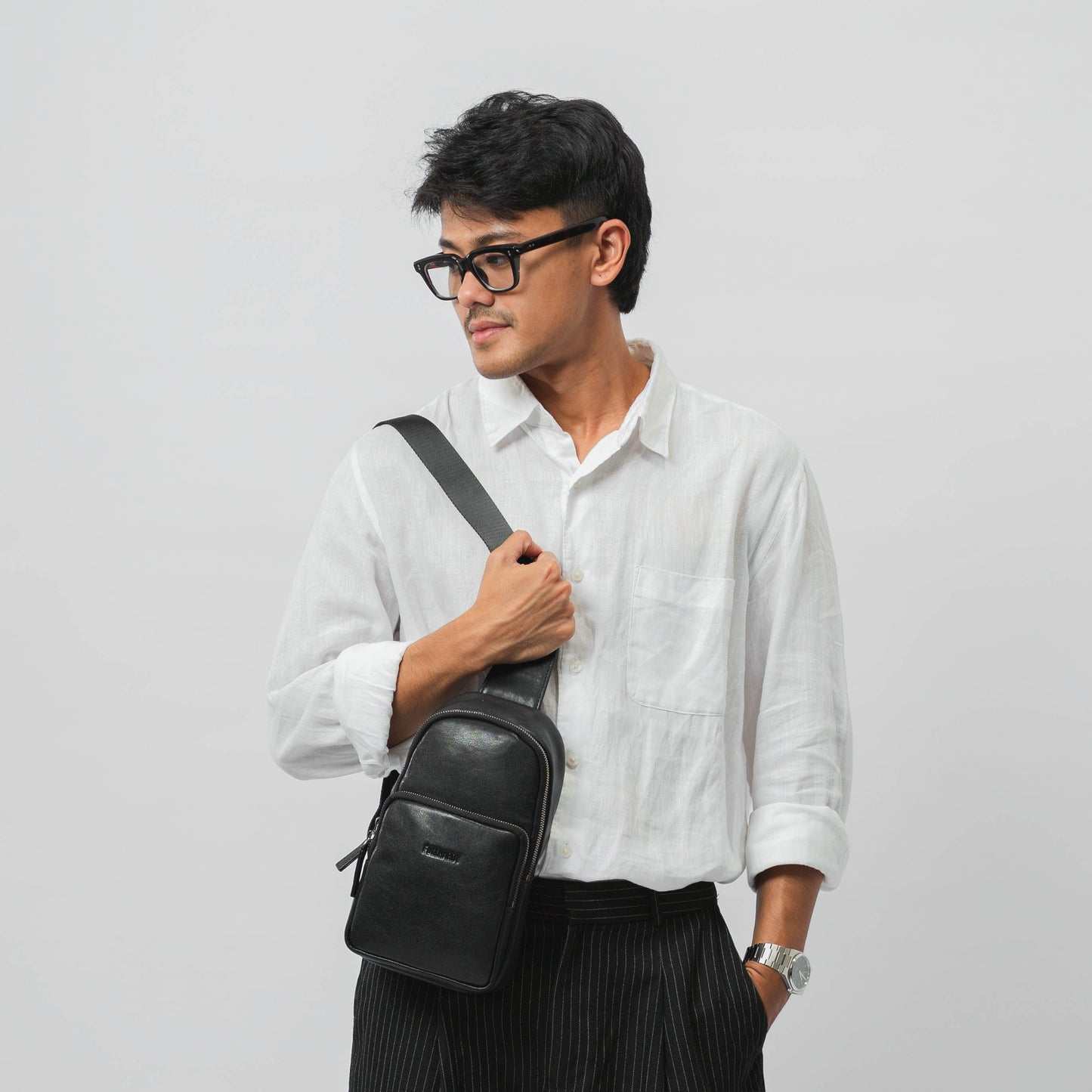 Tas Selempang Kulit - BLSK 81059 BL