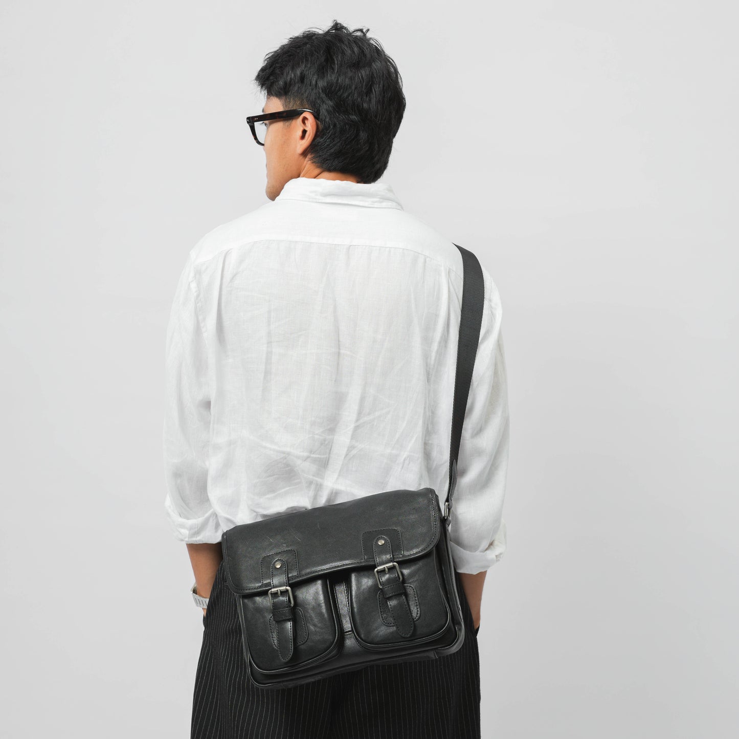 Tas Selempang Kulit - BLSPB 8201 BL