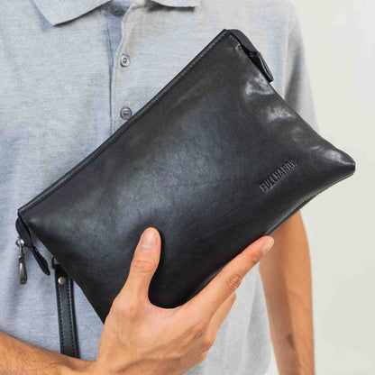 Tas Genggam Pouch Kulit - BLCK 8870