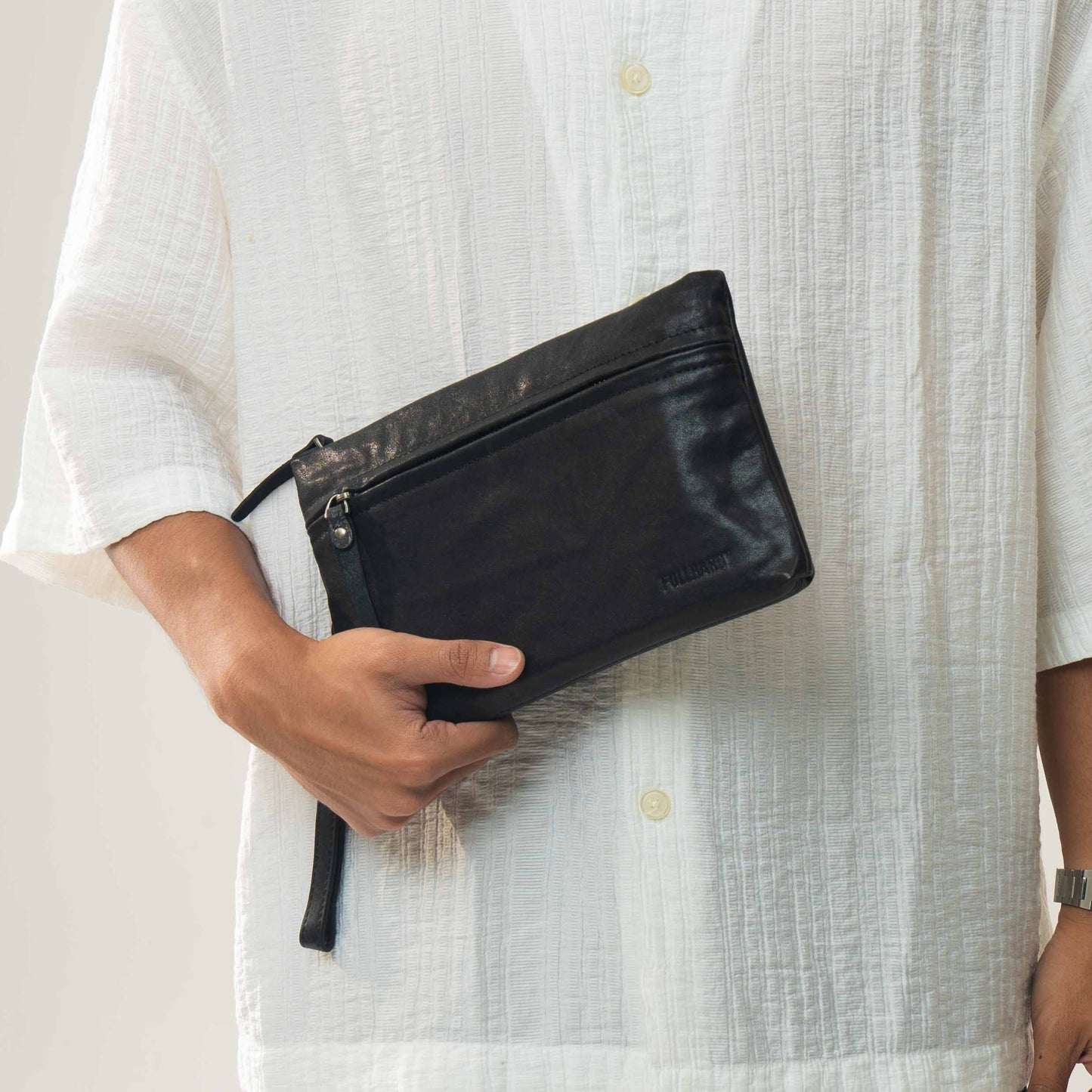 Tas Genggam Pouch Kulit - BLCK 8194