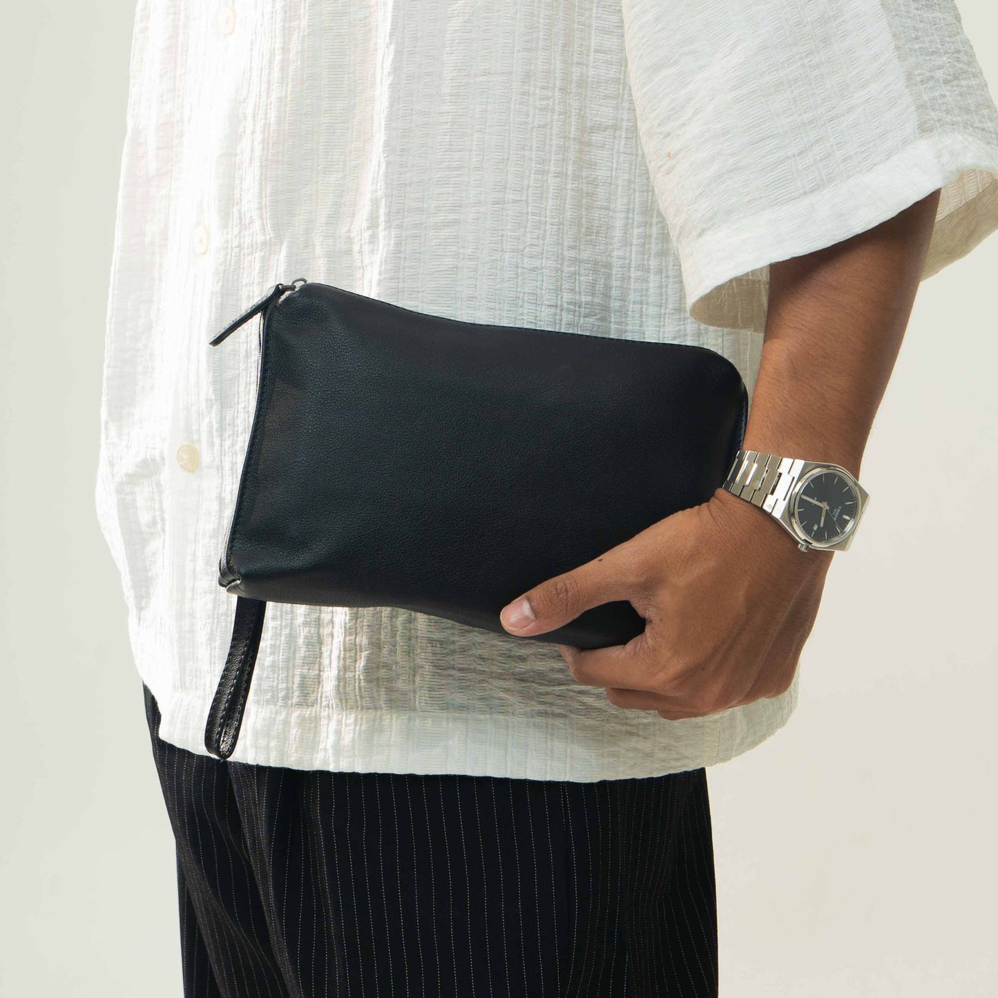 Tas Genggam Pouch Kulit - BLCK 8572-2