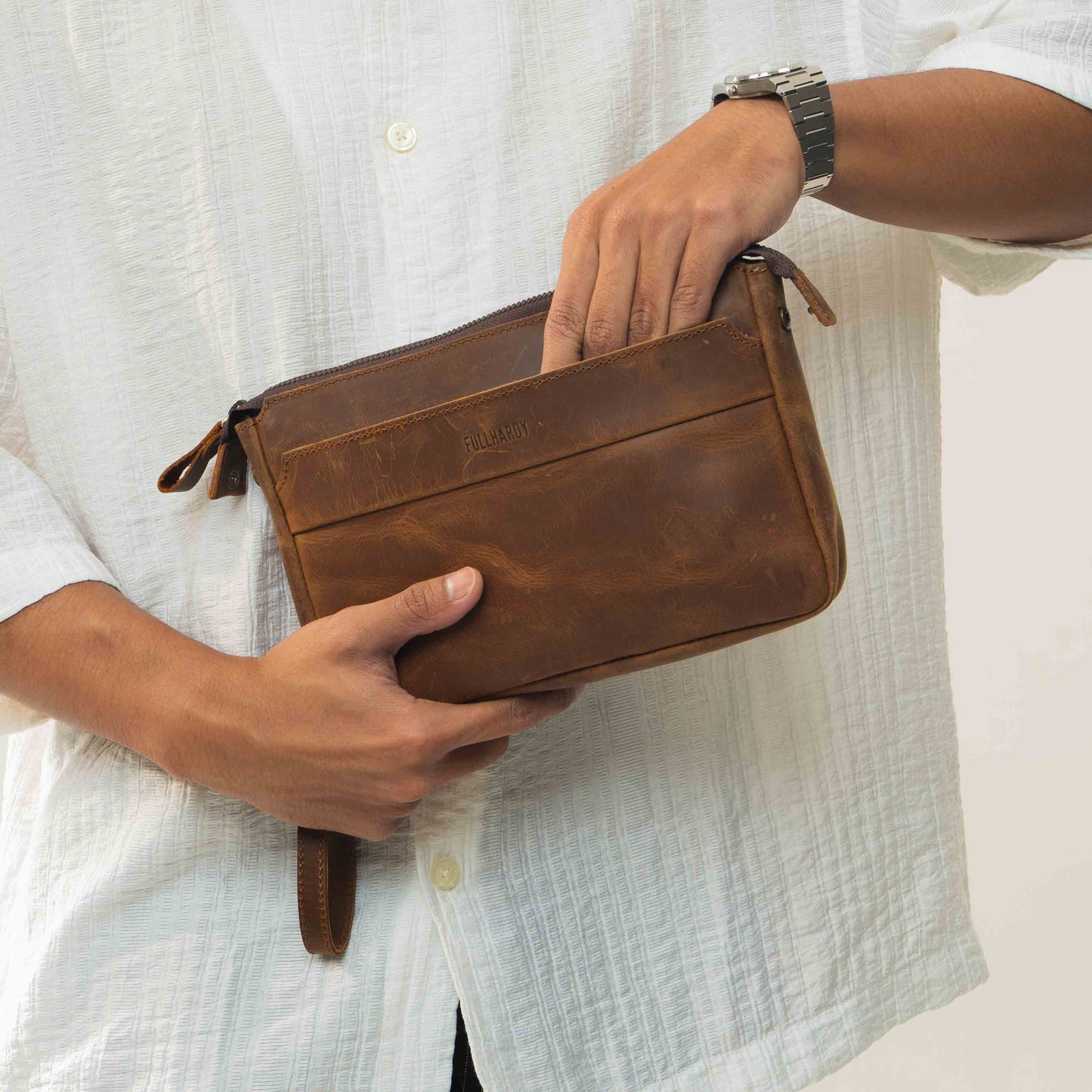 Tas Genggam Pouch Kulit - FKCKH 1176-1