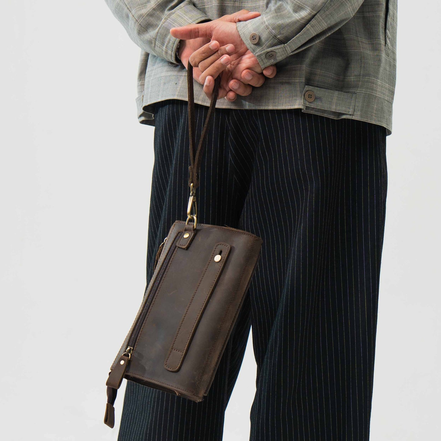 Tas Genggam Pouch Kulit - FKCKH 240310 CF