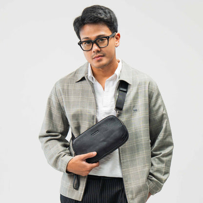 Tas Genggam Pouch Kulit - BLCK 8896 BL