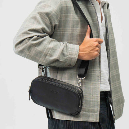 Tas Genggam Pouch Kulit - BLCK 8896 BL