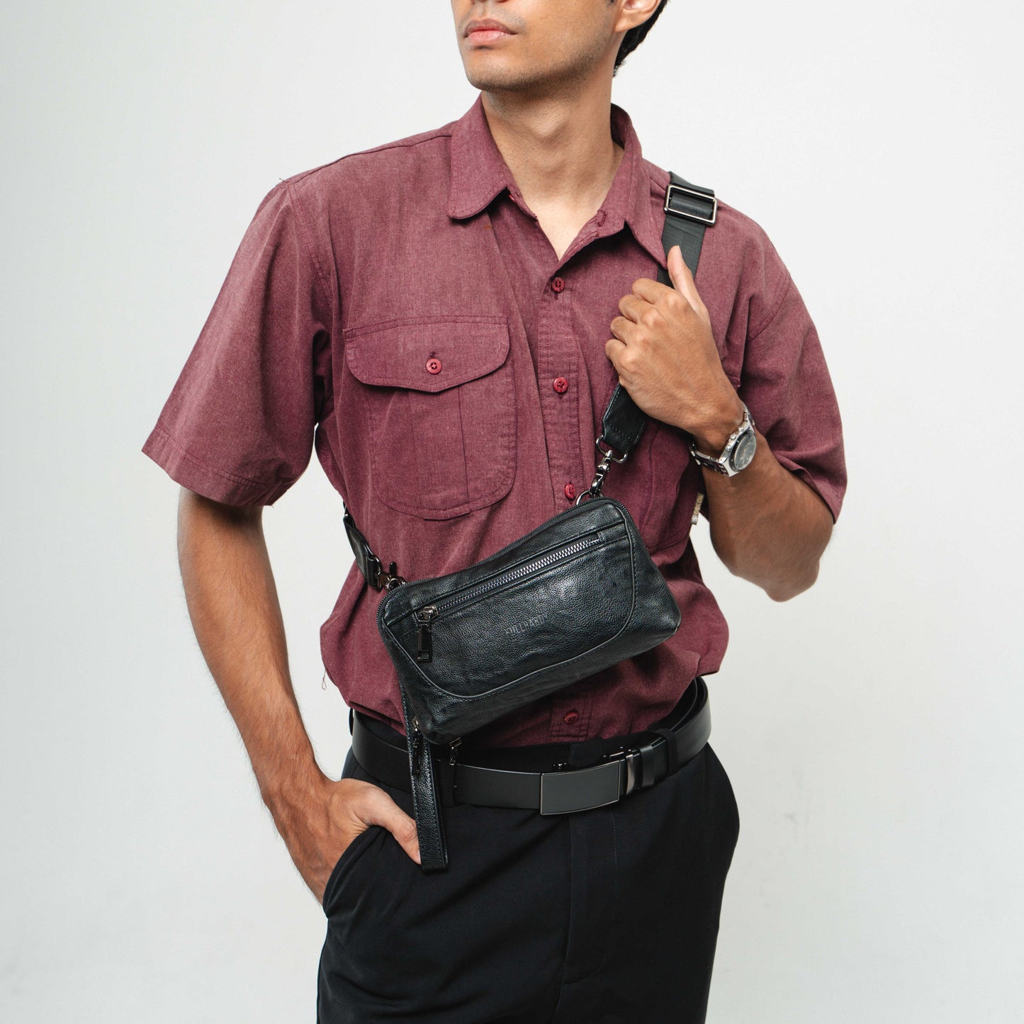 Tas Genggam Pouch Kulit - BYNCK 30529