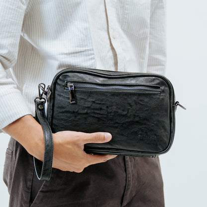 Tas Genggam Pouch Kulit - BYNCK 30686 BL