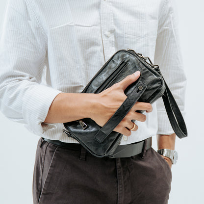 Tas Genggam Pouch Kulit - BYNCK 512 BL