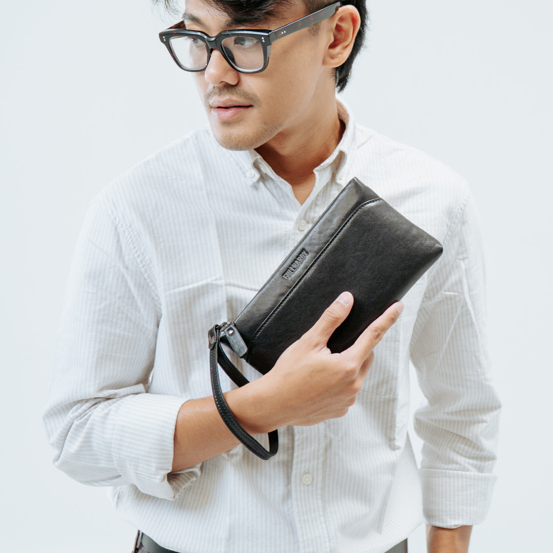 Tas Genggam Pouch Kulit - BLCKA 2501-1 BL